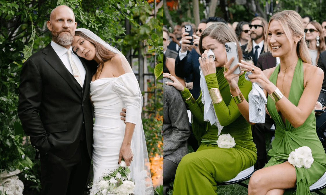 Gigi & Bella Hadid Go Barefoot for Sister Alana’s Outdoor Wedding