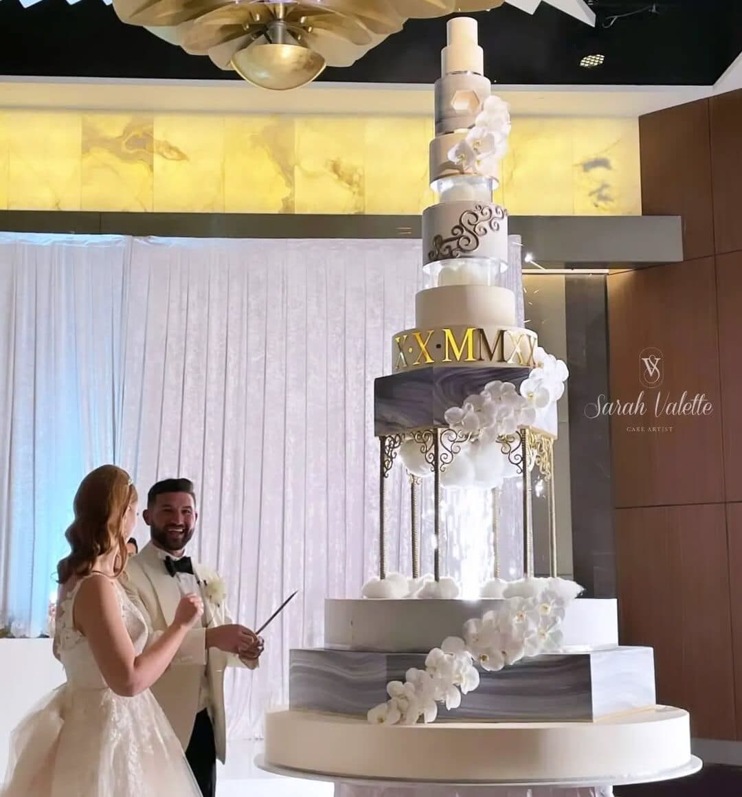 Australia’s Tallest Wedding Cake Steals the Show in Perth, WA: A Wedding By Vicky Rahmic