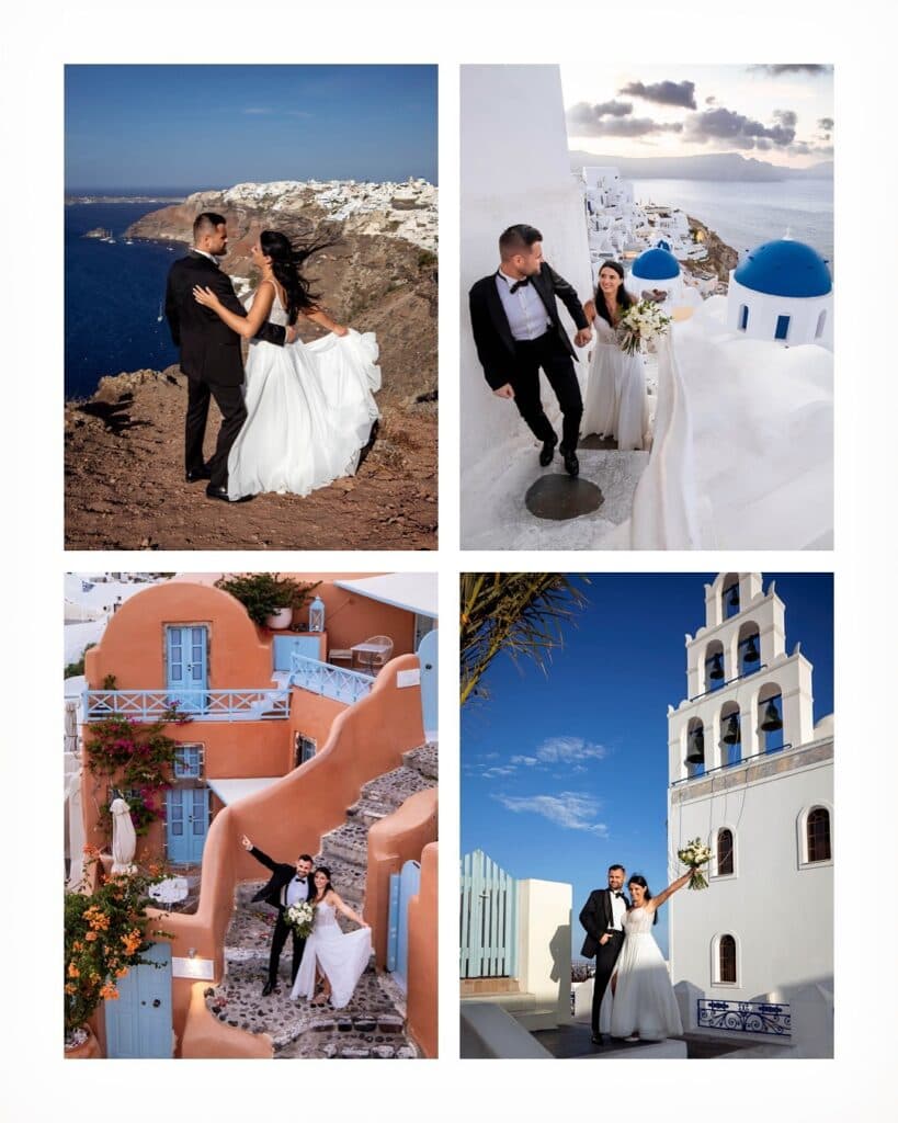 Destination Weddings, Destination Wedding, Santorini, Greece, Greek Wedding, Wedding, Bride, Groom, Bride and groom
