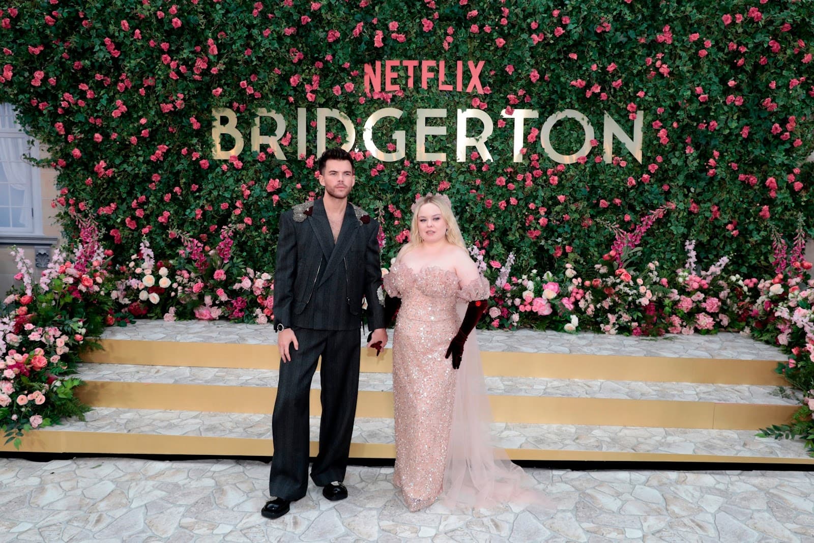 PHOTO: Luke Newton and Nicola Coughlan attend the special screening of "Bridgerton" Season 3 - Part Two, at Odeon Luxe Leicester Square, on June 12, 2024, in London.
