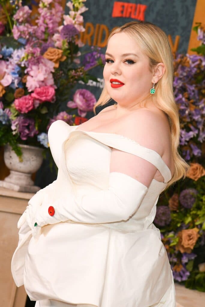 Bridgerton Star, Nicola Coughlan, Stuns in a Bridal Gown At The Season Three Premiere