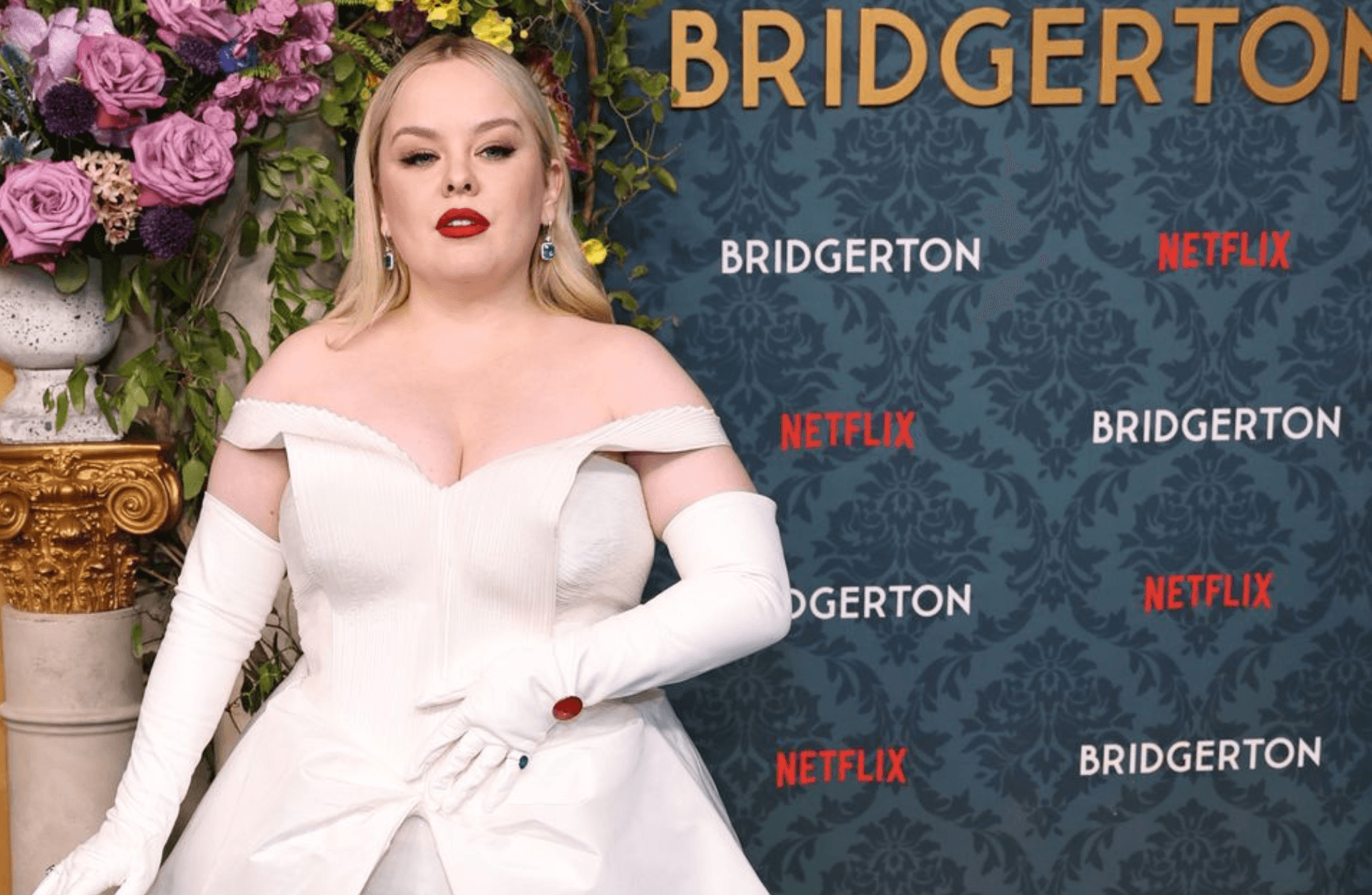 Bridgerton Star, Nicola Coughlan, Stuns in a Bridal Gown At The Season Three Premiere
