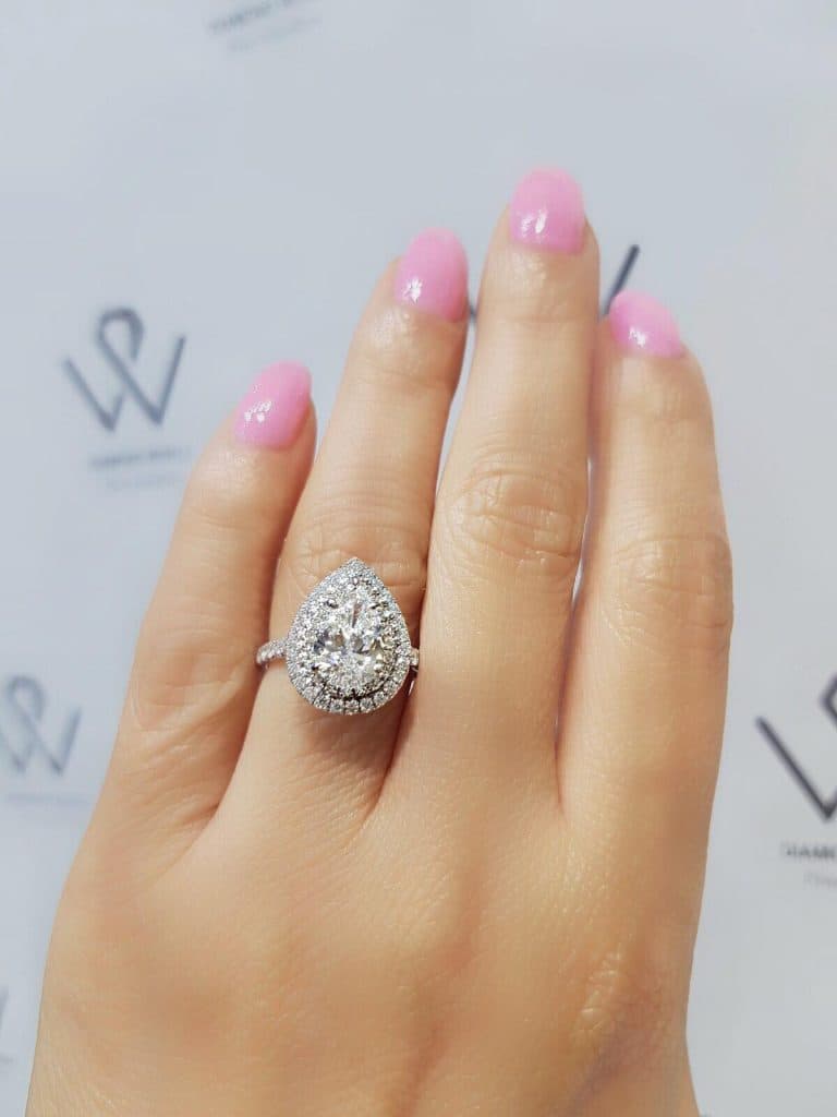 diamond world fine jewellery giant pear halo