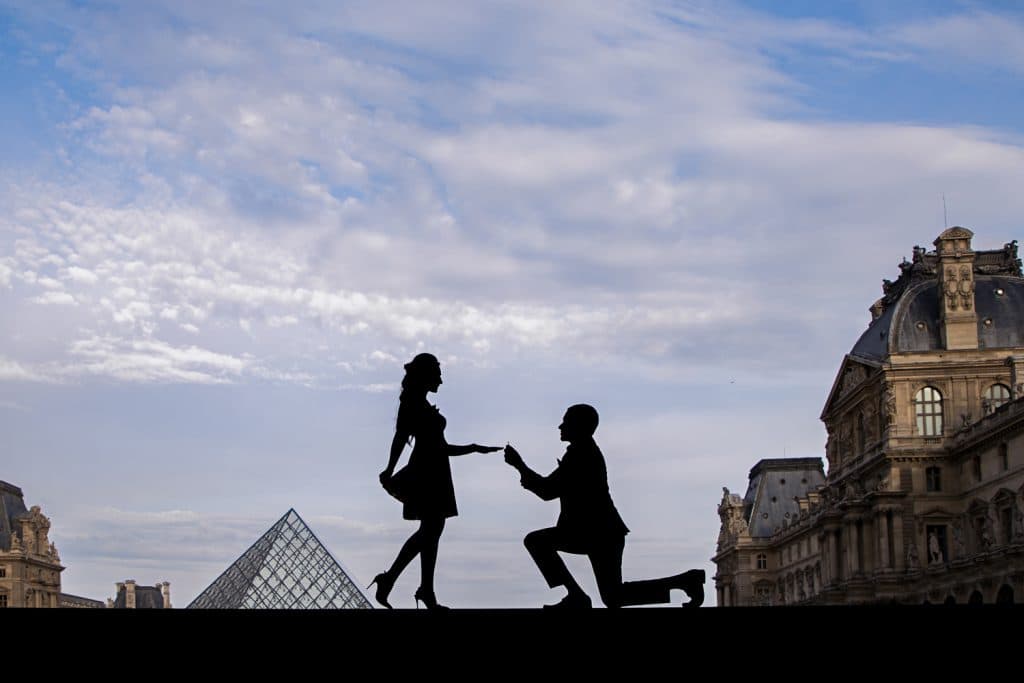 An Inspired Paris Proposal For High School Sweethearts