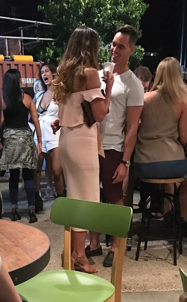 Looks familiar: Nadia was spotted chatting with a man who bore a striking resemblance to her former TV husband Anthony Manton