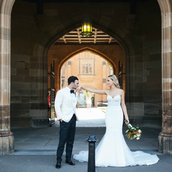 Real Wedding: A Modern Black and White Wedding with Lush Greenery