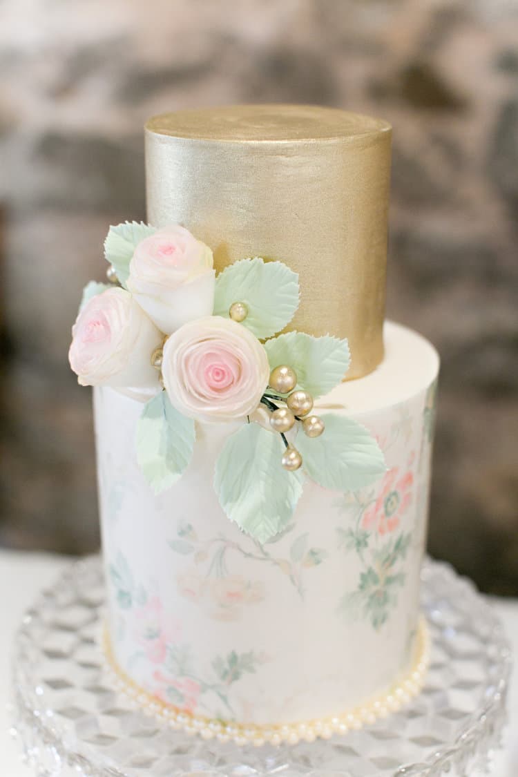 watercolour wedding cake