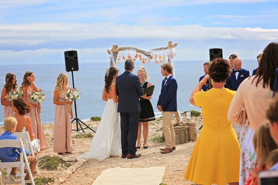 clifftop wedding