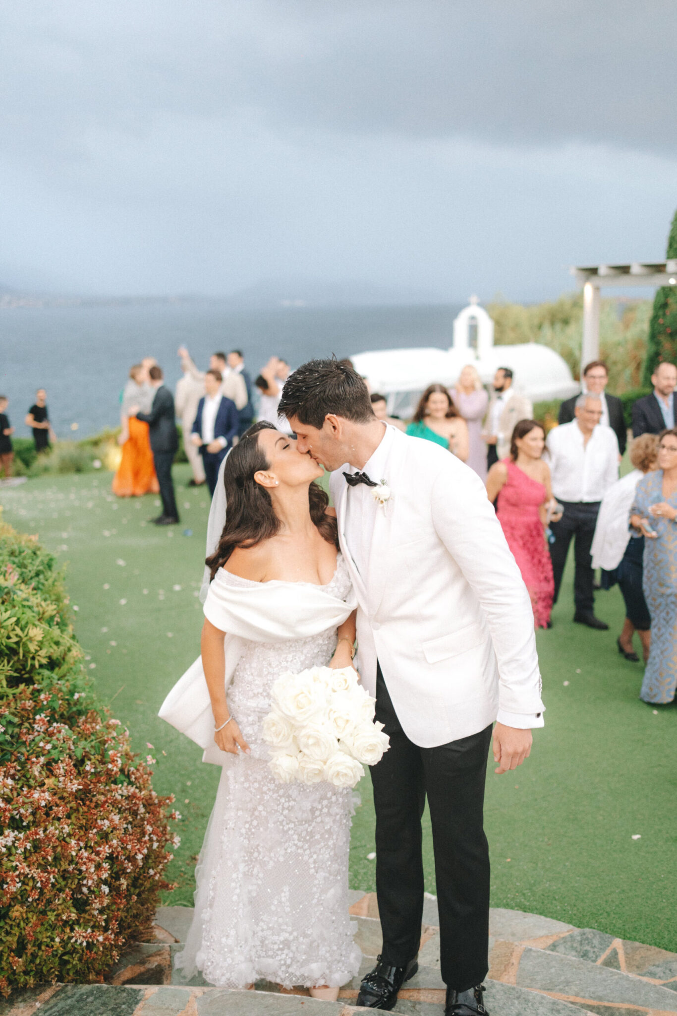 A Destination Wedding in Greece That Embraced the Unexpected Wet Weather