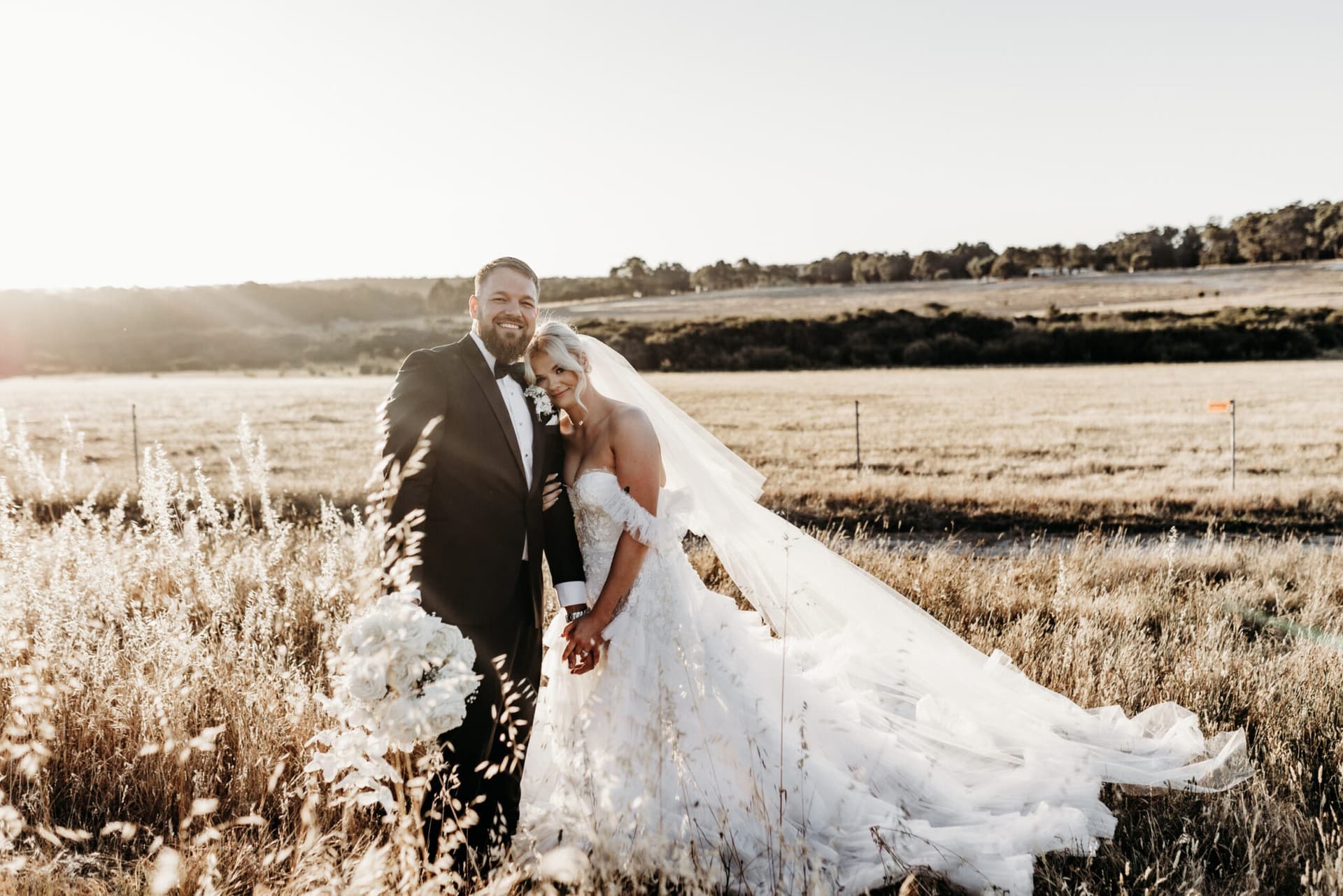 This Couple Had A Classic Monochromatic Farm Wedding in Western Australia