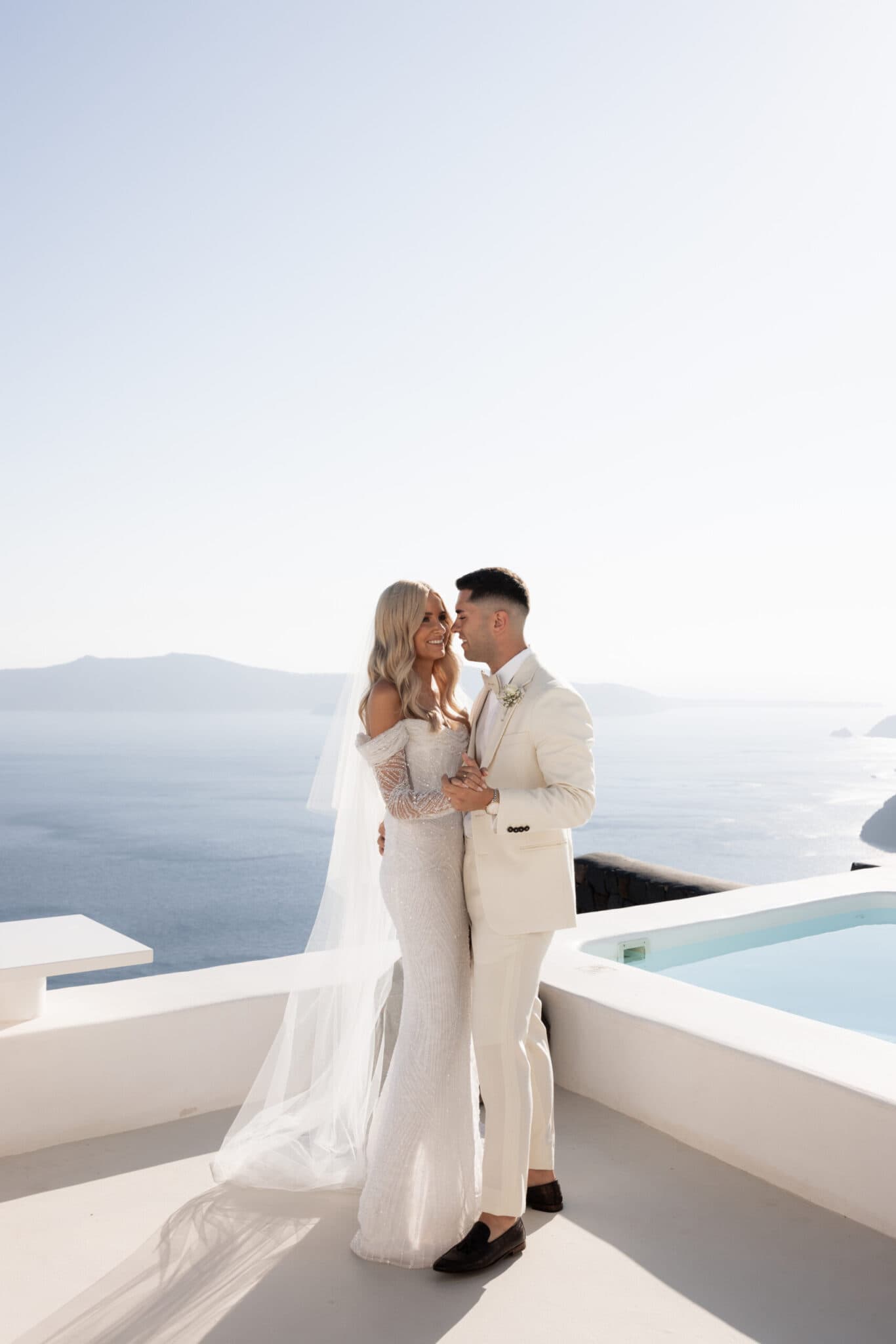 This Australian Couple Had A Dreamy Destination Wedding in Santorini, Greece