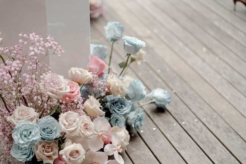 A Garden Themed Wedding Reception At Terrace On The Domain in Sydney, Australia