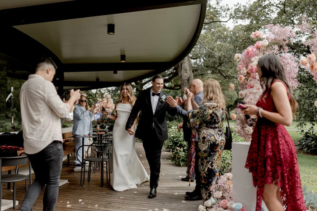 A Garden Themed Wedding Reception At Terrace On The Domain in Sydney, Australia