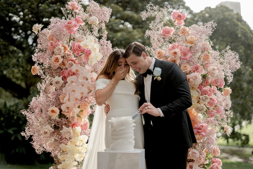 A Garden Themed Wedding Reception At Terrace On The Domain in Sydney, Australia
