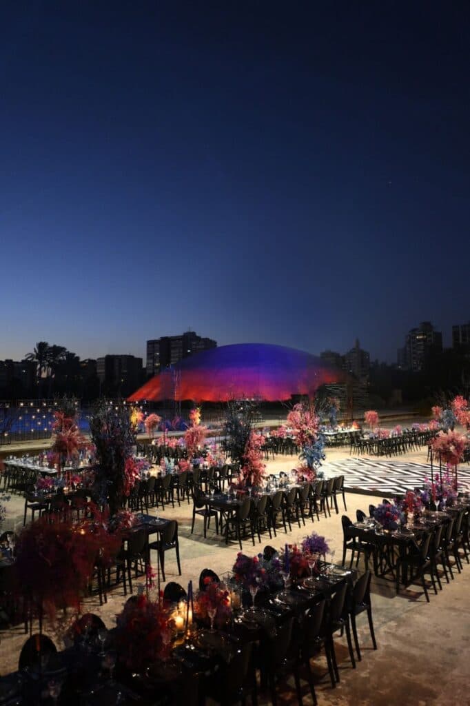 Colourful destination wedding in Tripoli 
Flower arrangement