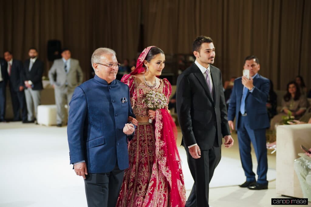 The bride and her family members.