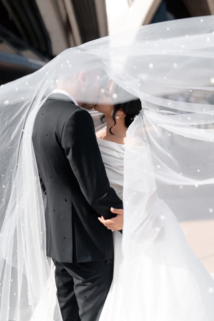 This Bride Wore a Stunning, Minimalist Gown to Her Elegant and Classic Wedding in Sydney