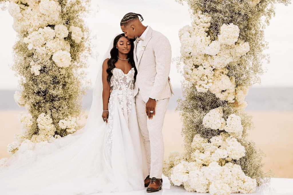 Simone Biles Got Married in Not Just 1 But 4 Wedding Gowns