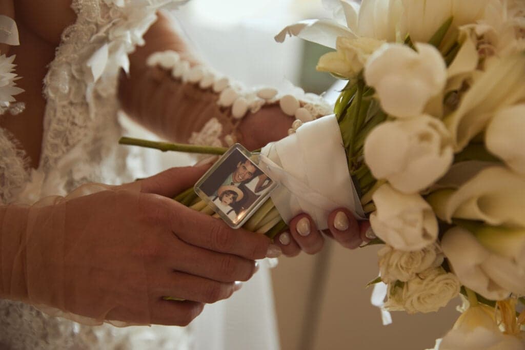 A photo of the bride
