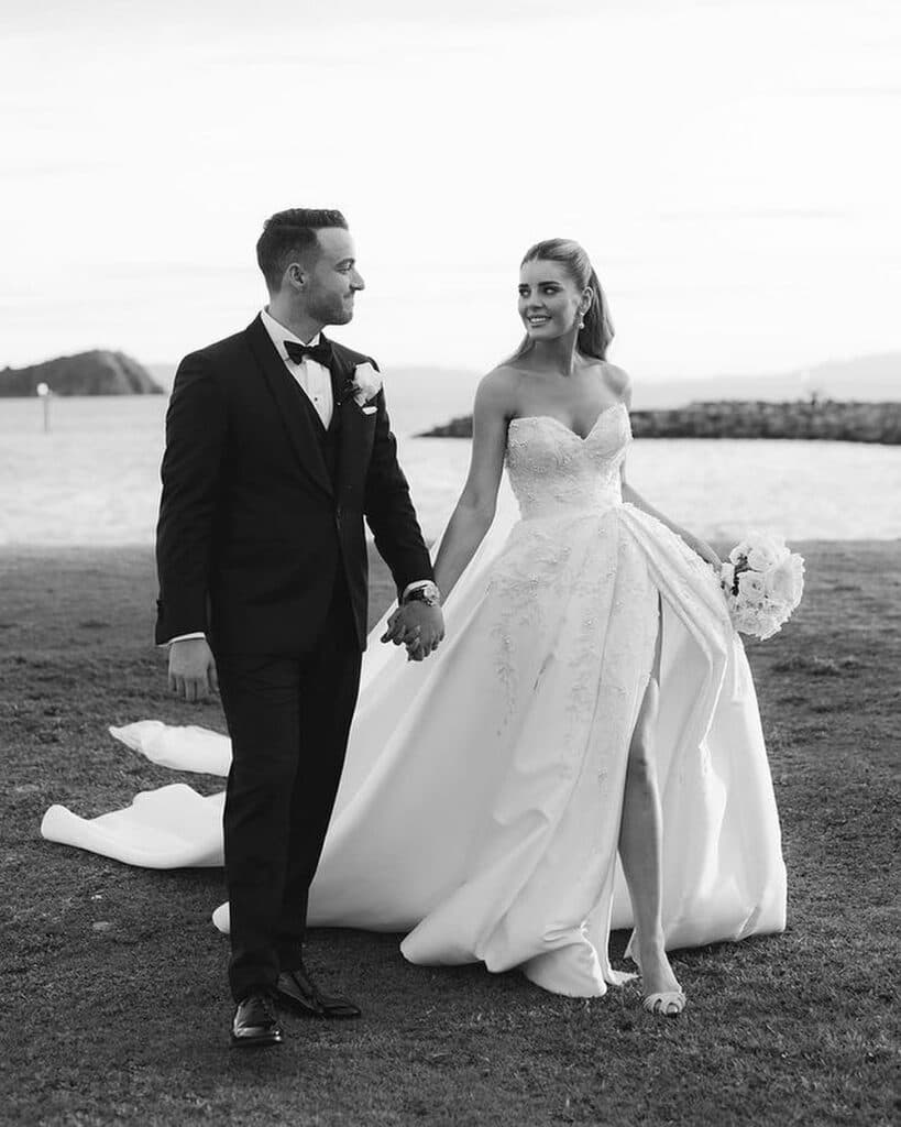 This beautiful embroidered dress is a head turner from Steven Khalil