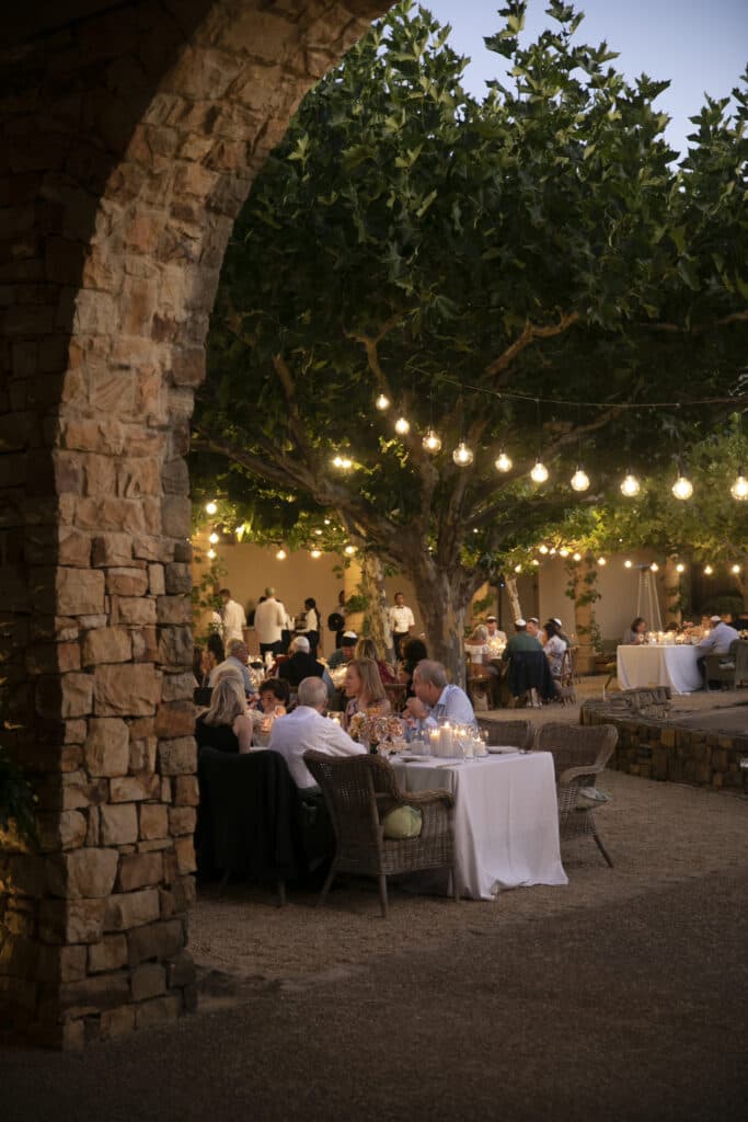 Beautiful courtyard wedding event