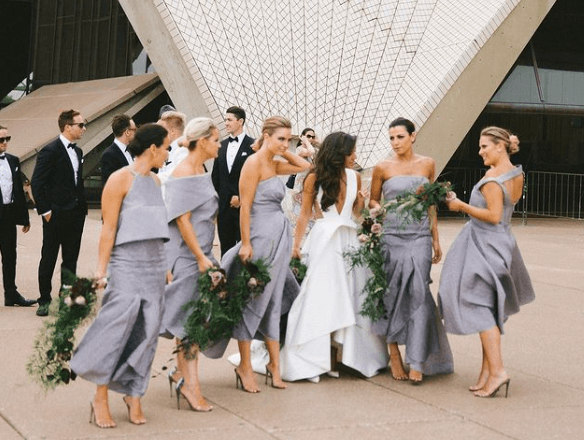 This Bride and her Bridesmaids Were the Picture of Luxe Chic