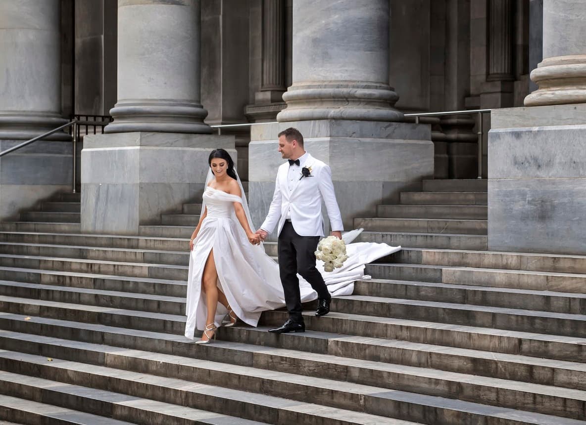 This Bride Made a Statement with her Stunning Wedding Gown