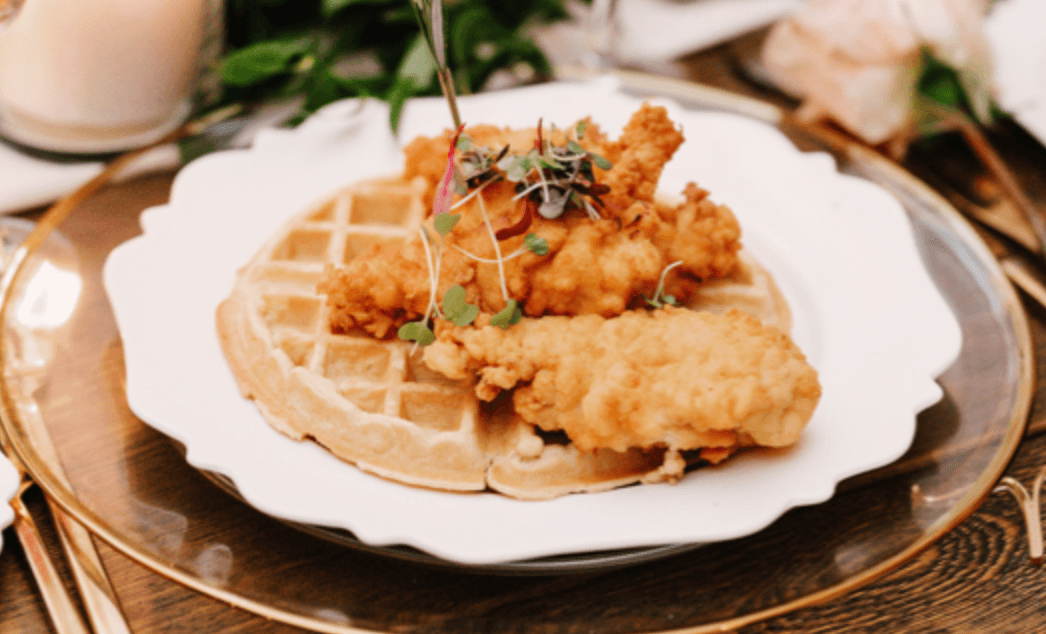 This Wedding’s Menu Included Chicken And Waffles, Burgers And Fries!