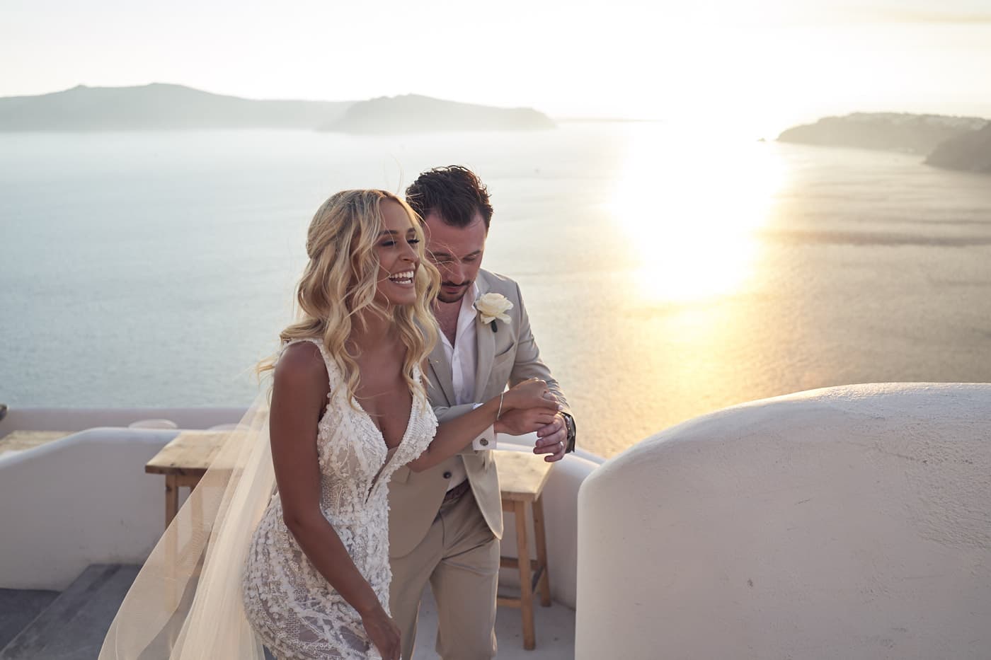 A Picturesque Santorini Wedding