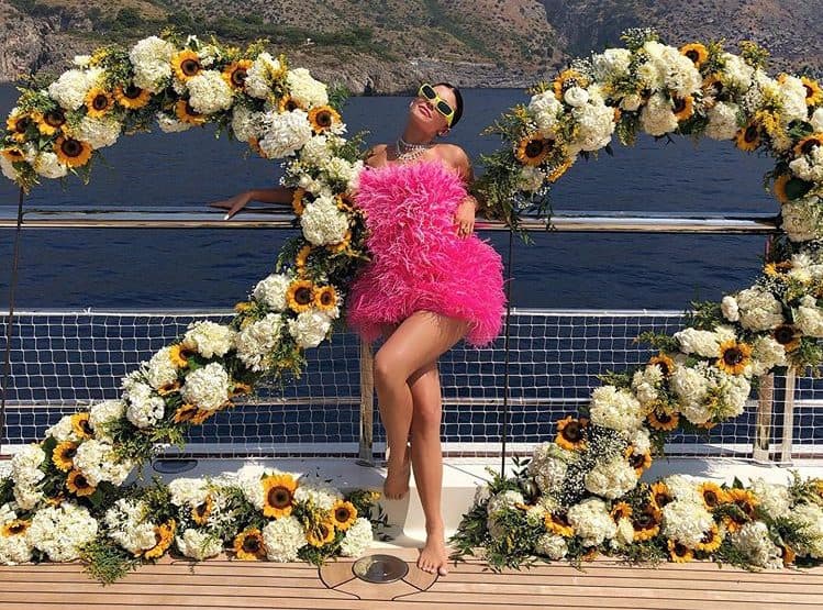 Kylie Jenner Celebrates Her 22nd Birthday In A Feathered Wedding Gown