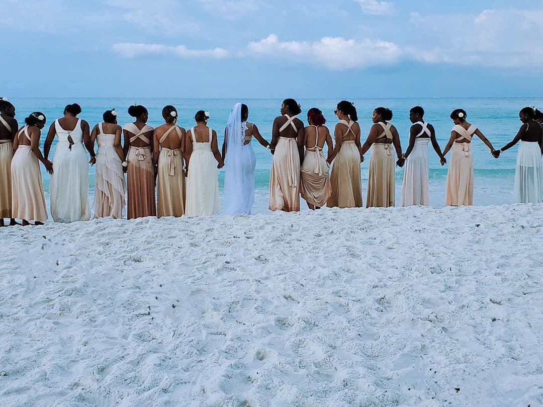 This Bride had 34 Bridesmaids