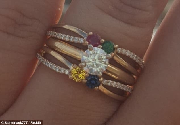 Harry Potter Fan Shows off Engagement Ring Fiancé  Designed to Represent All Four Hogwarts Houses