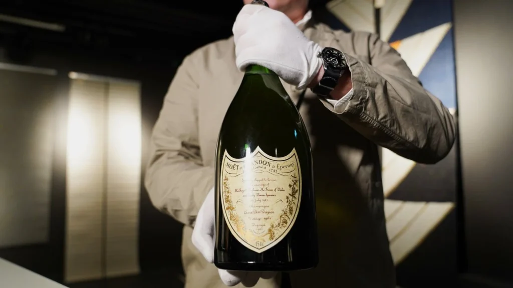 Dom Pérignon bottle for Charles &amp; Diana’s Wedding