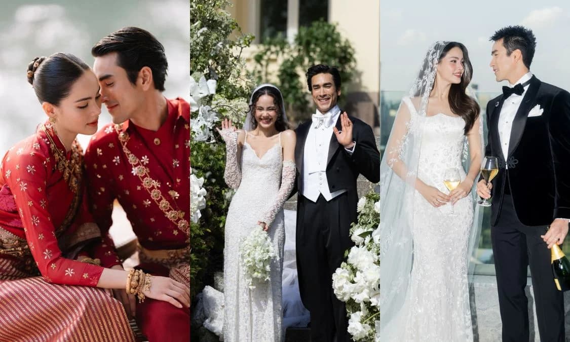 How Nadech Kugimiya and Yaya Sperbund Honored Their Heritage Through Three Weddings