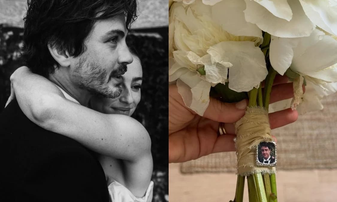 Logan Lerman and Ana Corrigan's Wedding Photos Reveal the Most Beautiful Way to Keep Loved Ones Close