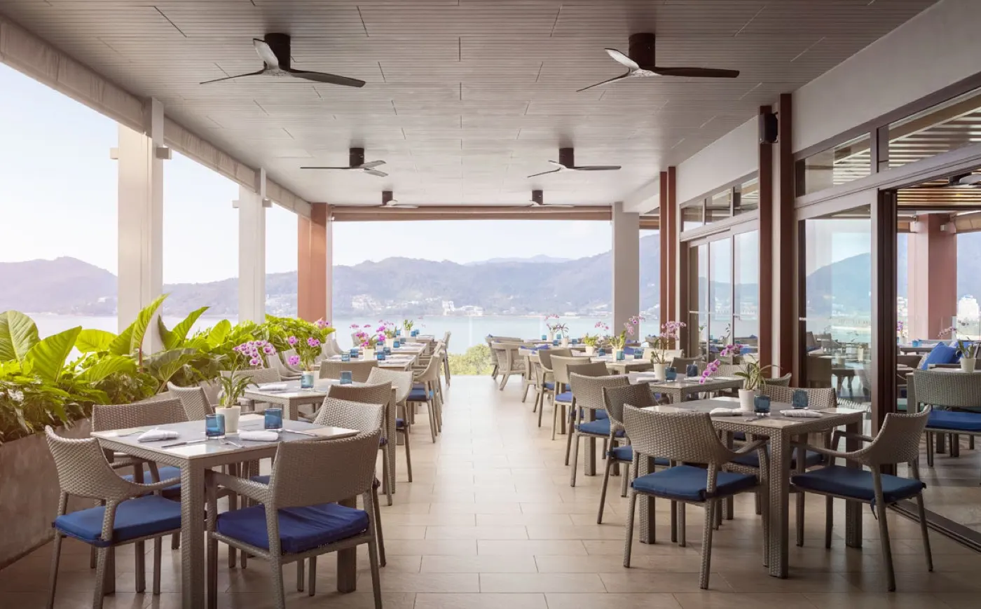 Restaurant with bay views