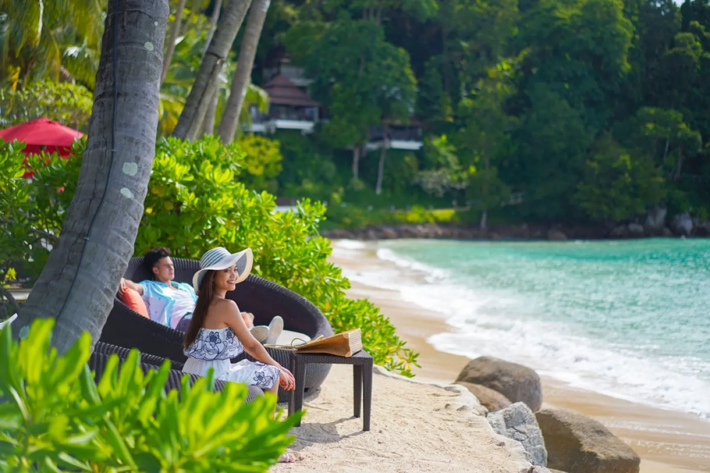 Private beach cove