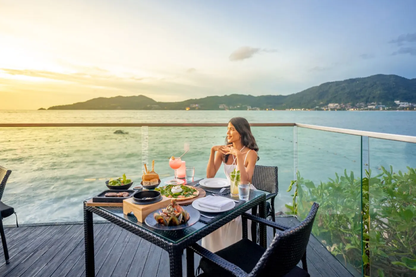 Ocean view dining deck