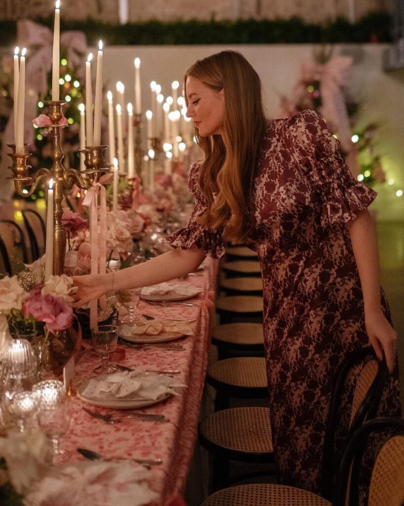 candlelit wedding reception