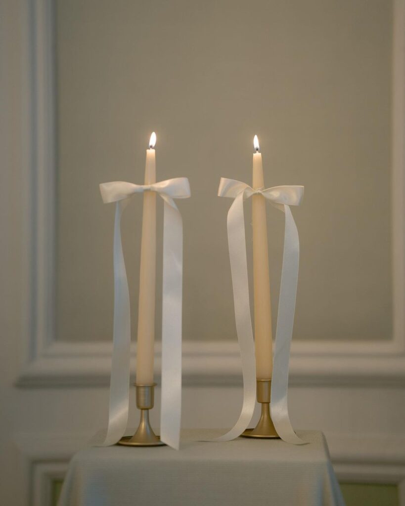 candlelit wedding reception