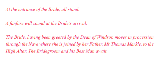 order of service thomas markle
