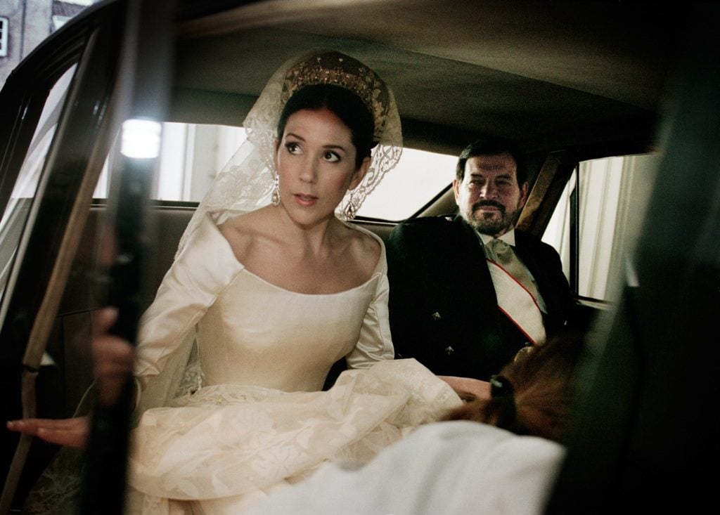 MARY arrives for wedding, May 2004