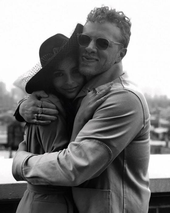 Emily Ratajkowski and Sebastian Bear-McClard black and white
