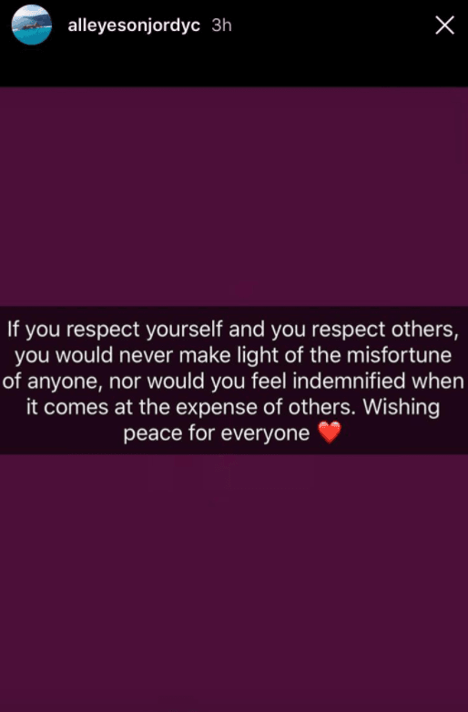 jordan craig instagram story