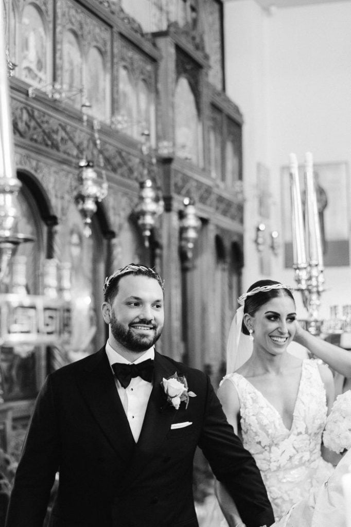 greek orthodox wedding altar walk