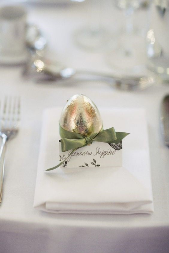 golden egg wedding favours artsy couture
