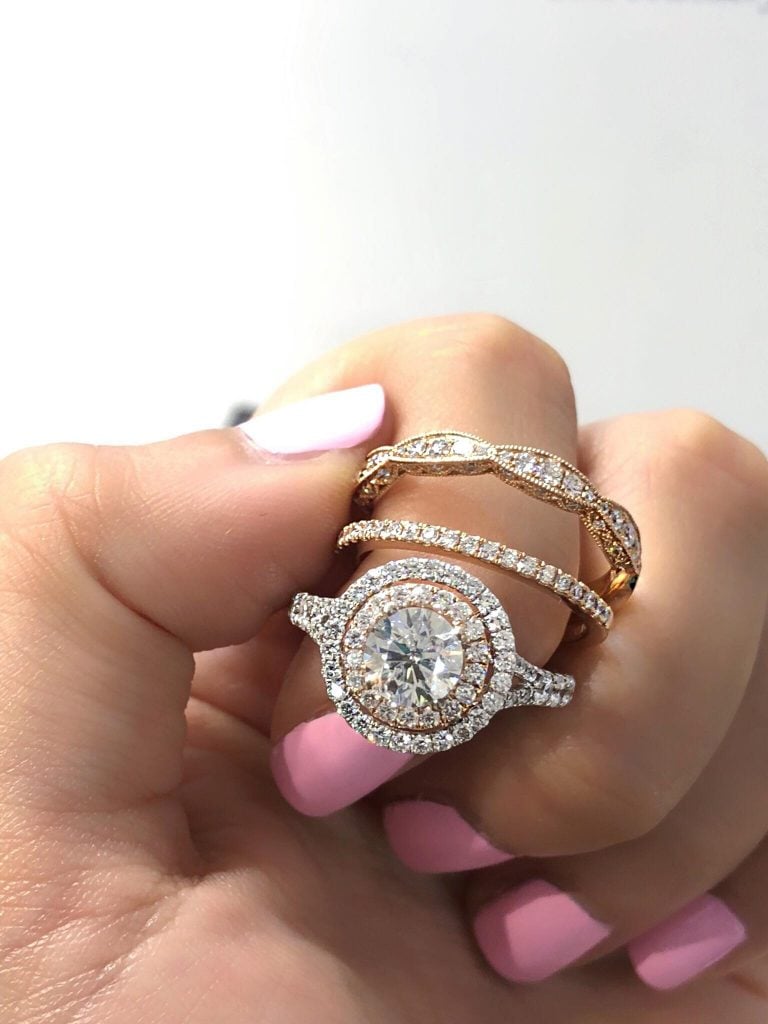double halo diamond engagement ring