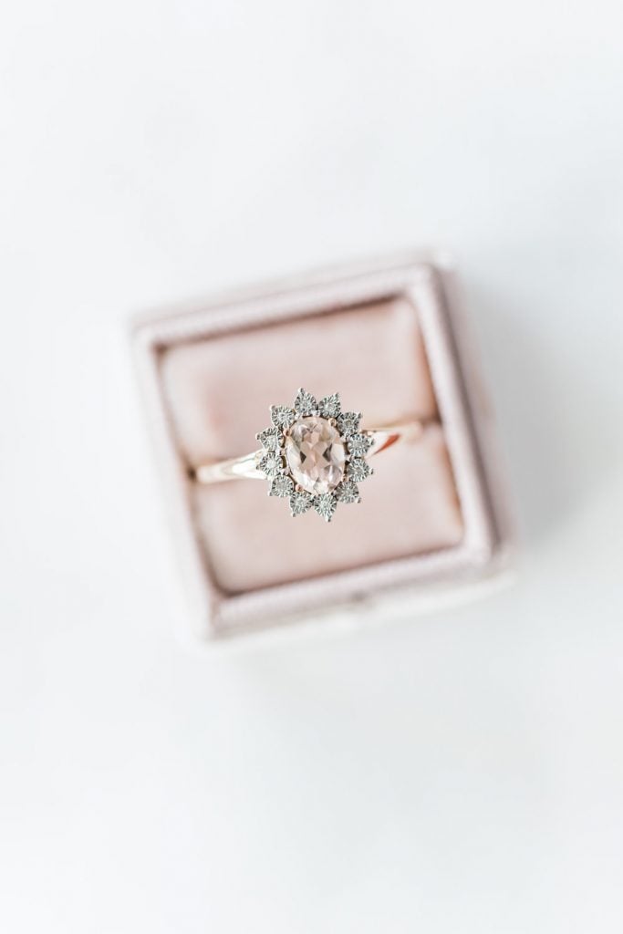 pink ring with sun halo