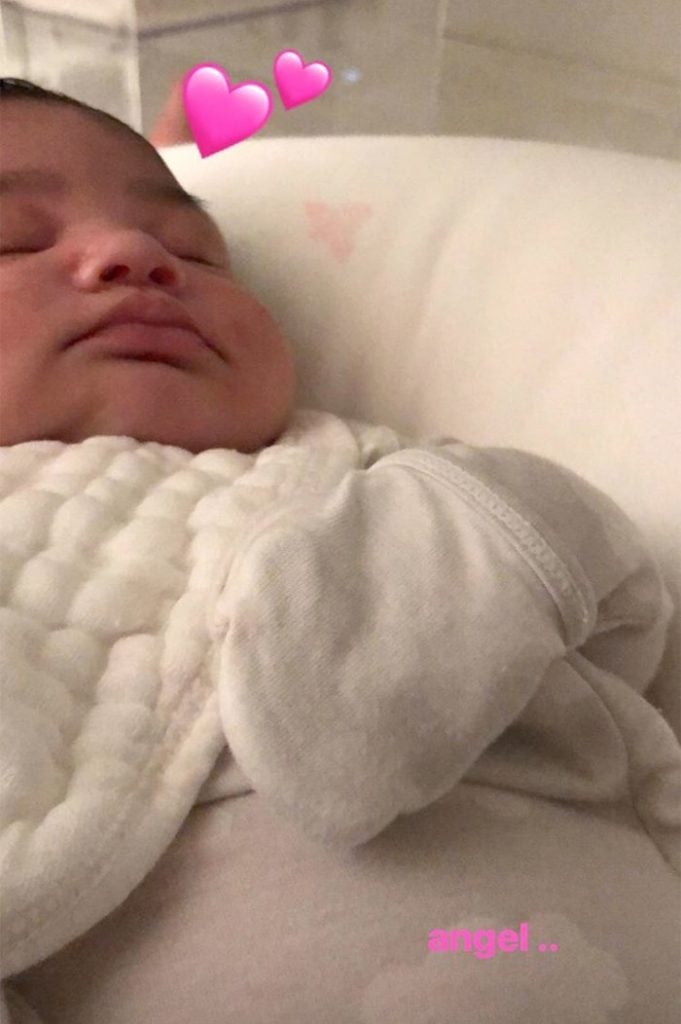 Baby Stormi Webster Sleeping