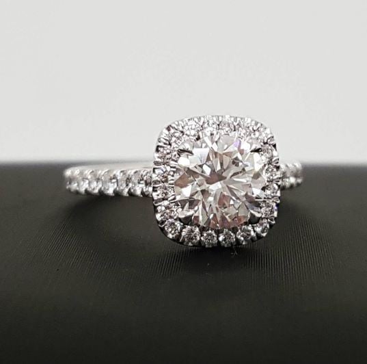 cushion cut engagement ring 